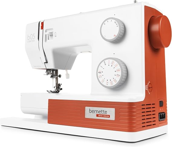 Bernette B05 Crafter Portable Sewing Machine | 30 Stitches, 6 Presser Feet, LED Light | Heavy Duty Quilting & Embroidery | Adjustable Stitch | Needle, Threader, Beginner & Professional Use