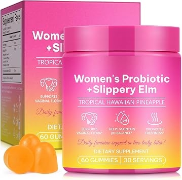 Feminine Probiotic Gummies for Women, Vaginal Probiotics for Women pH Balance with Prebiotics & Lactobacillus Probiotic Blend, Probiotics for Woman Vaginal Health & Wellness & Immune, 60PCS