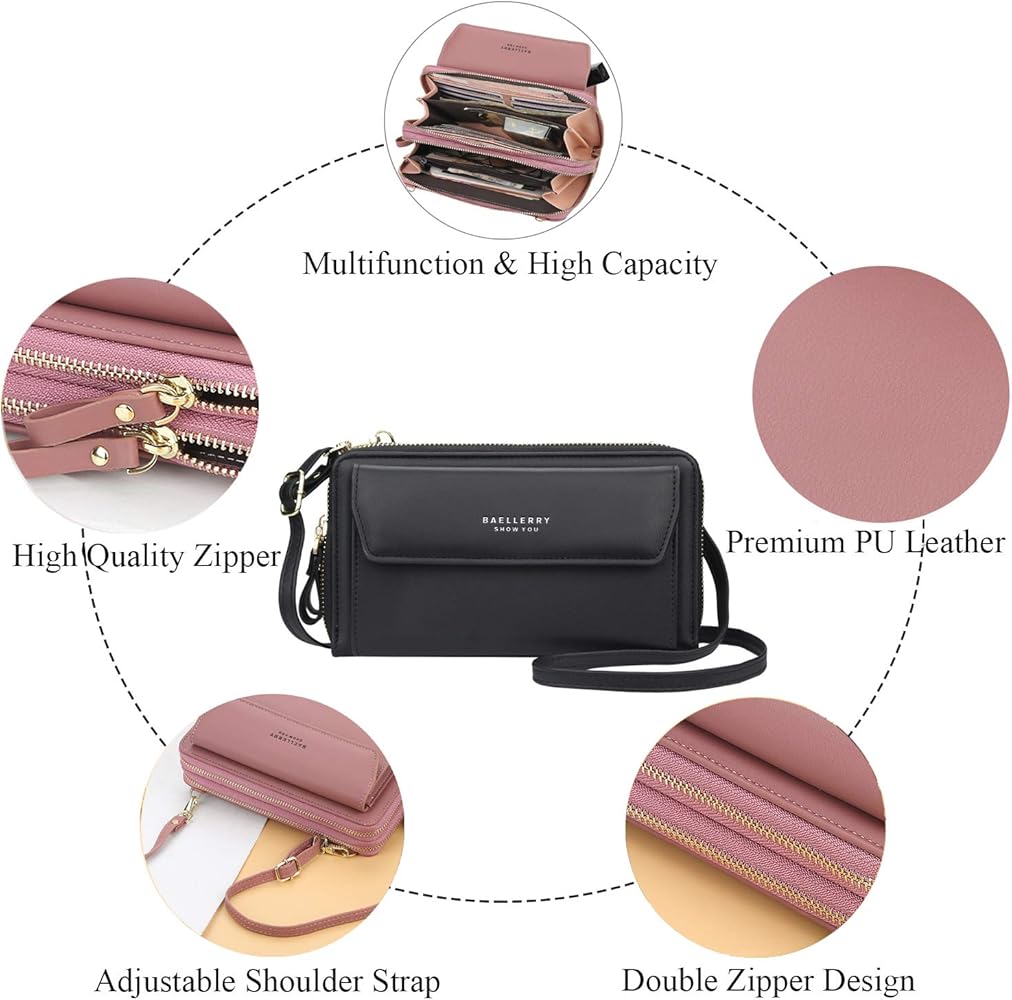 Portafogli Lunghi Da Donna Portafoglio Da Donna In Pelle Con Doppia Cerniera Pochette Design Borsa Rossa Borsa Portamonete In Coccodrillo - Foto 11