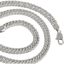 Chunky 18k Gold Filled Double Cuban Curb Chain Necklace for Men