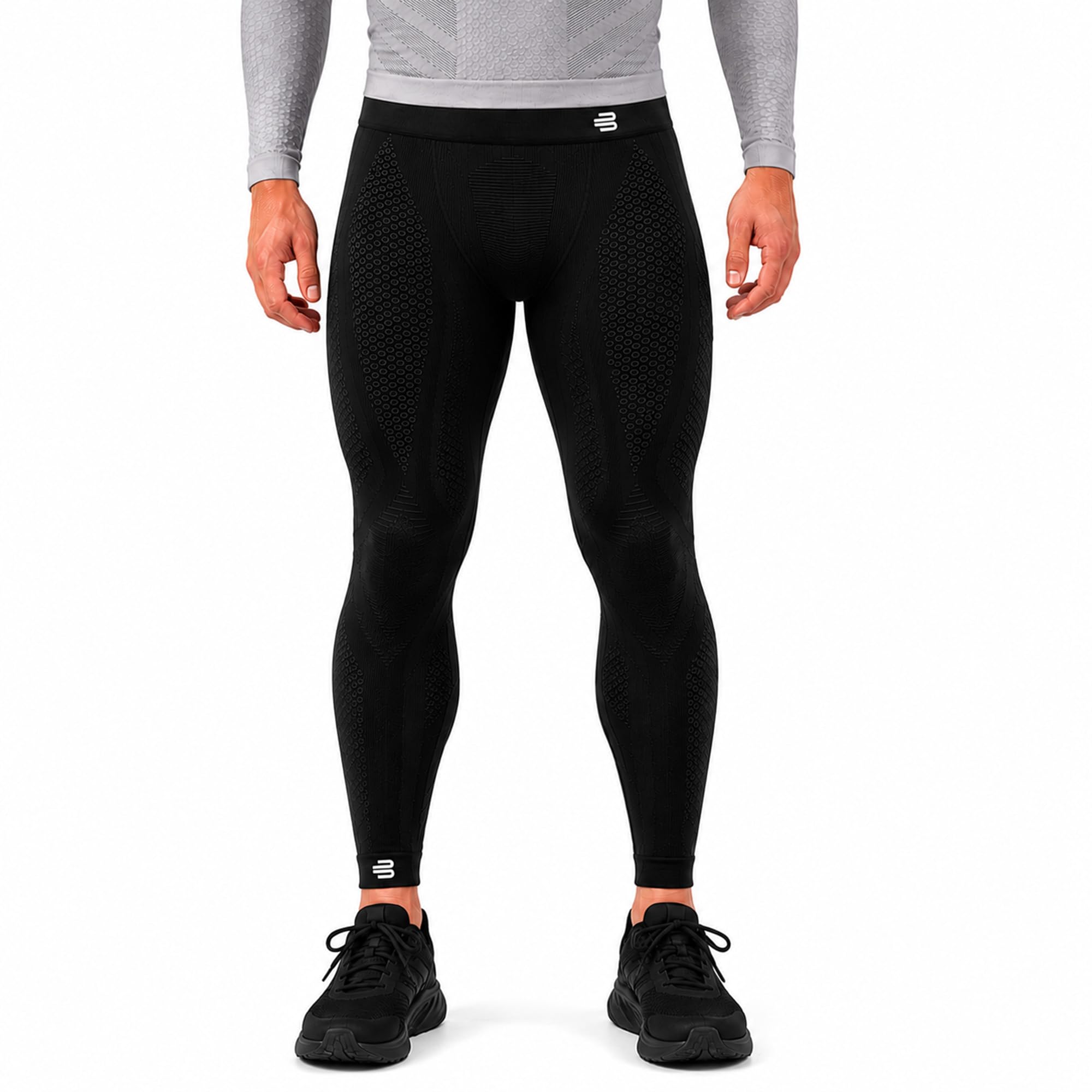 BAUERFEIND Kompressions-Hose „Sports Compression Tights Long“, Sporthose für Herren, Lang, Für verbesserte Durchblutung der Beinmuskulatur, Polyamid/Elasthan
