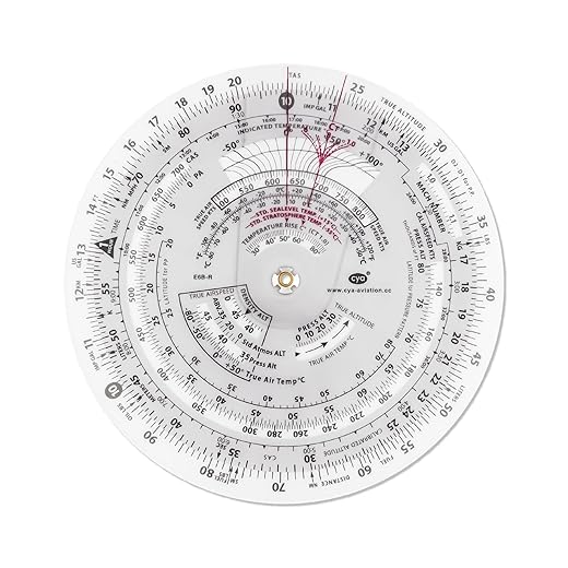CYA E6B-R 6" Diameter Circular Flight Computer, Upgrade Aviation Pilot Flight Computer Calculator Standard Flying Training Student Use with IFR VFR Sectional Charts