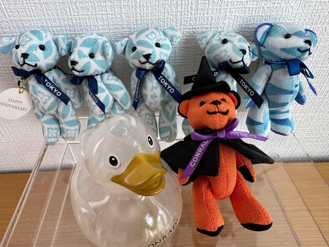 水色系コンラッドベア5体+ハロウィンベア+コンラッド大阪ダック 関西