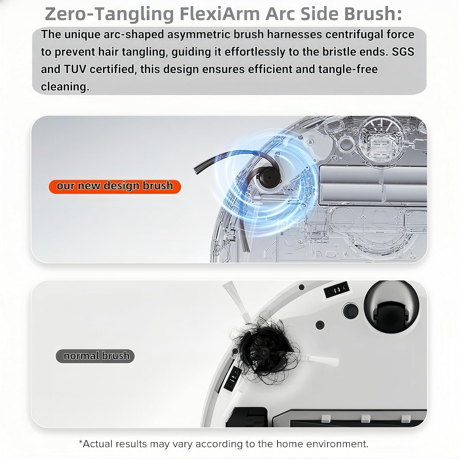 Zero-Tangling Replacement Side Brushes Compatible with iRobot Roomba i & j & e Series Edge-Sweeping Brushes Vacuum Cleaner Accessories for i1+/i2+/i3+/i4+/i5+/i6+/i7+/i8+/j6+/j7+/j8+/e5/e6 10-Pack