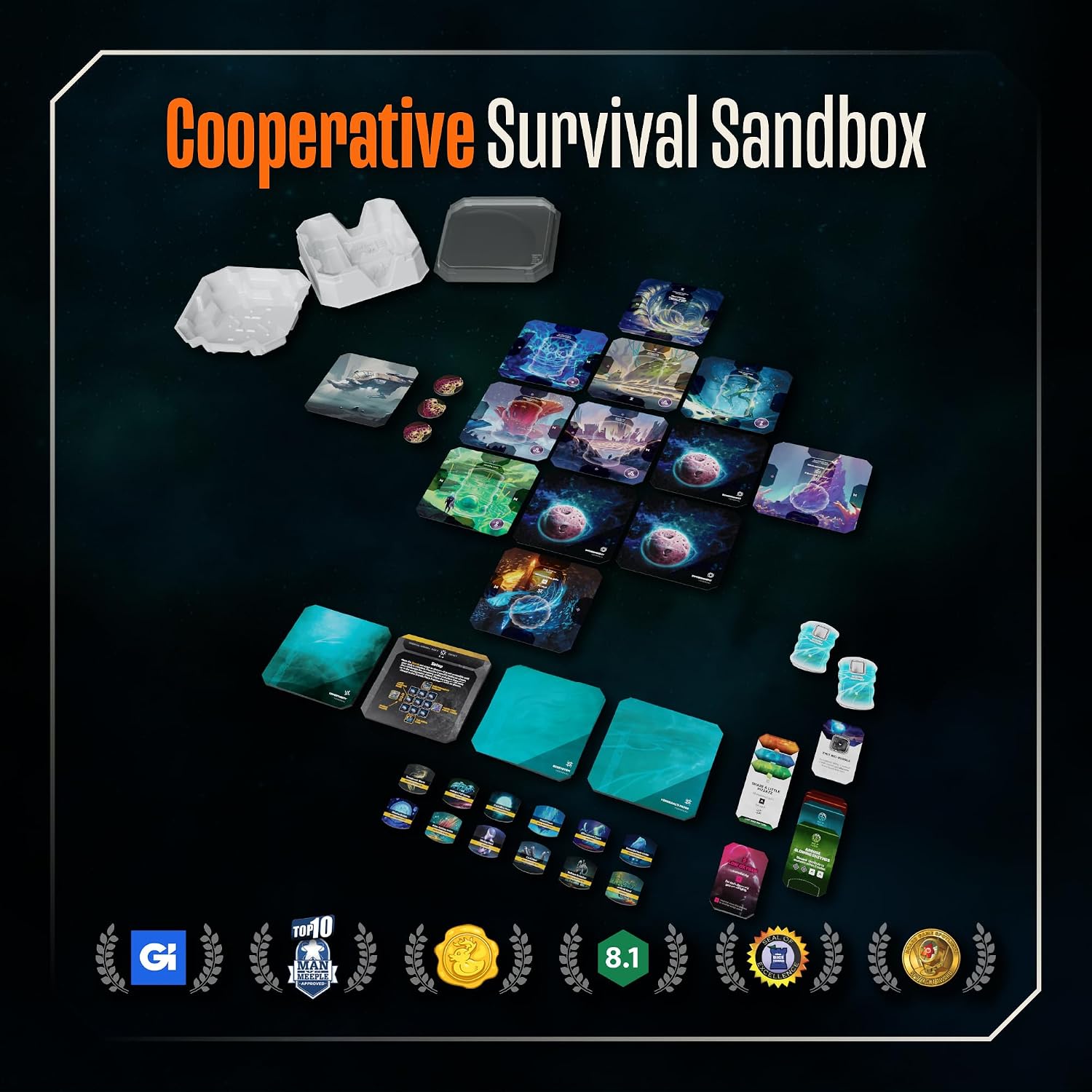 Orange Nebula Unsettled: Yendraal Expansion - Modular Sci-Fi Board Game Add-On for The Sentient Oceans Planet image 2