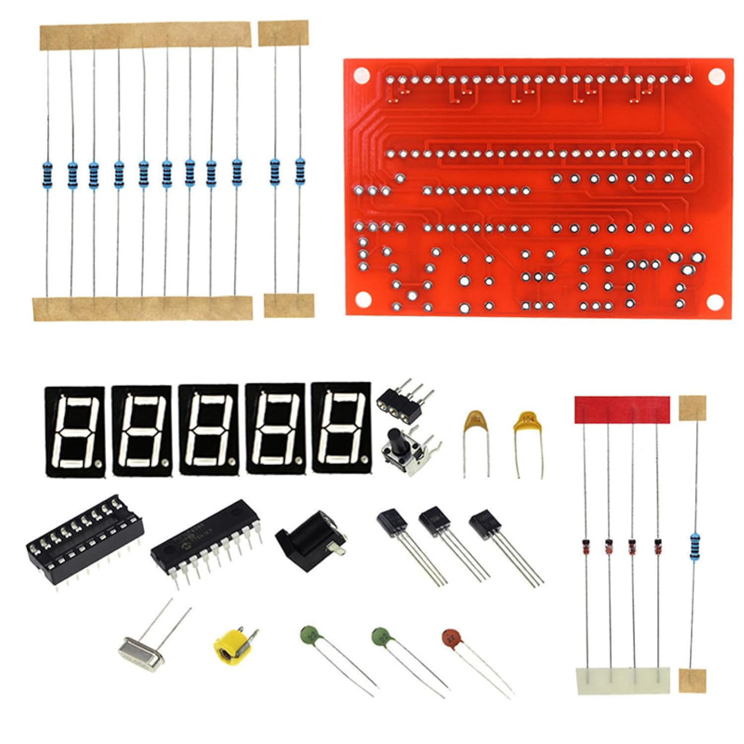 1Hz-50MHz Unassembled Frequency Counter, Frequency Meter DIY Bulk with Digital Display
