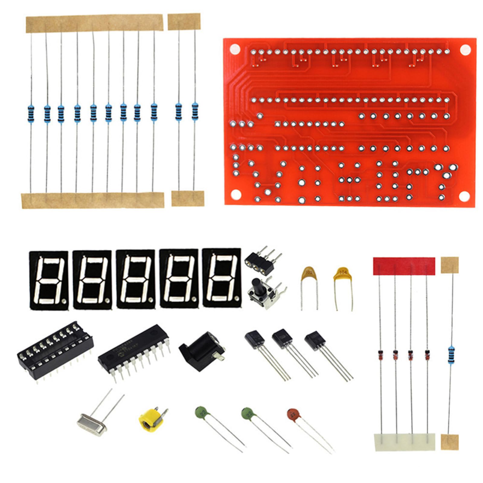 1Hz-50MHz Unassembled Frequency Counter, Frequency Meter DIY Bulk with Digital Display