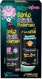 Shampoo e Condicionador Santo Kit, Novex meus cachos, Preto Poderoso
