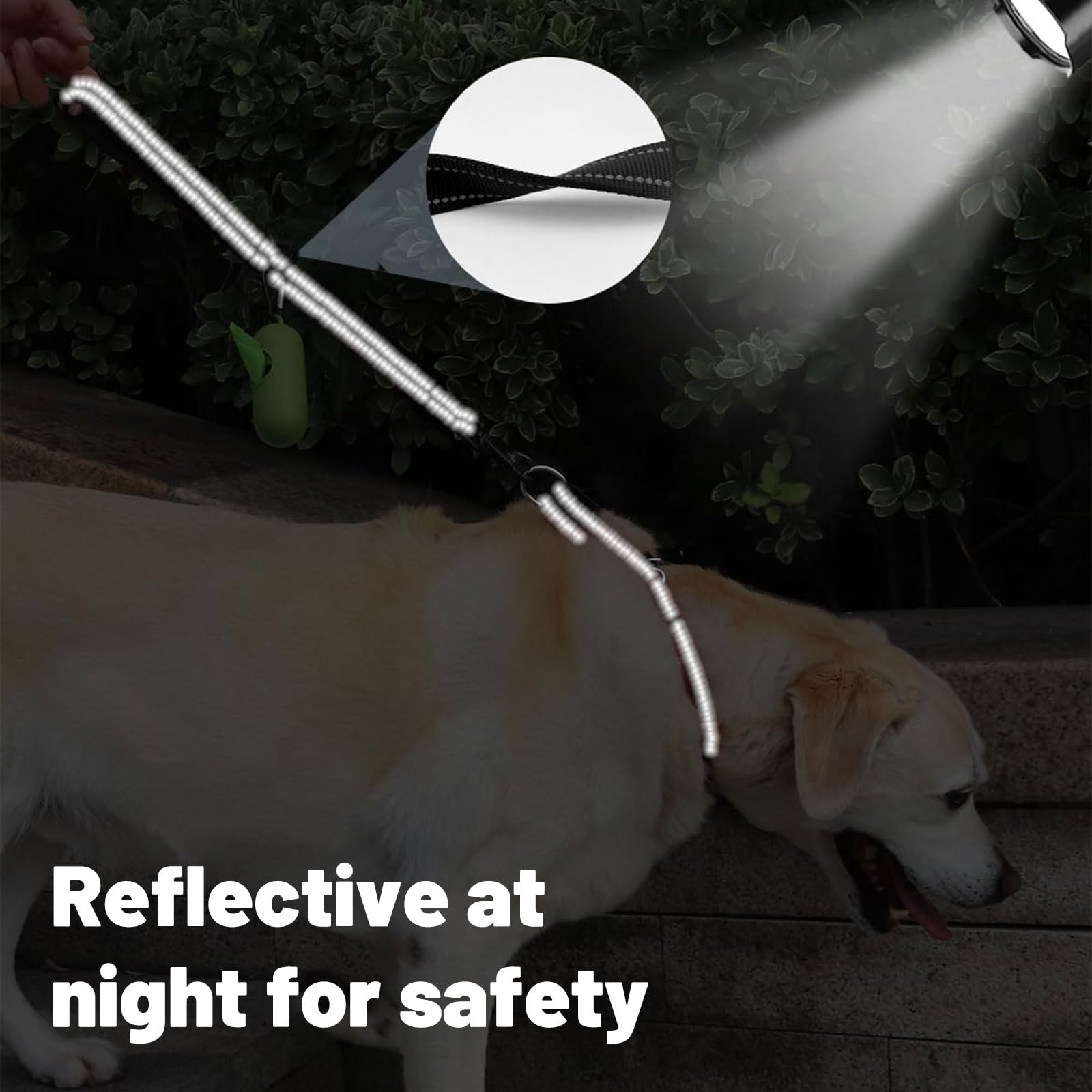 Guinzaglio Corto Per Cani 45cm Con Manico Imbottito - Riflettente, Per Controllo E Addestramento - Foto 9