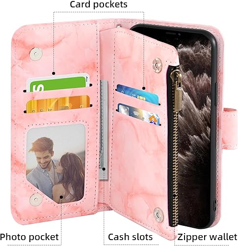 Miniatura 3 de Asuwish Funda de teléfono para iPhone 11 Pro 5.8 Wallet Cell Cover con protector de pantalla de vidrio templado y soporte de ranura de cuero de