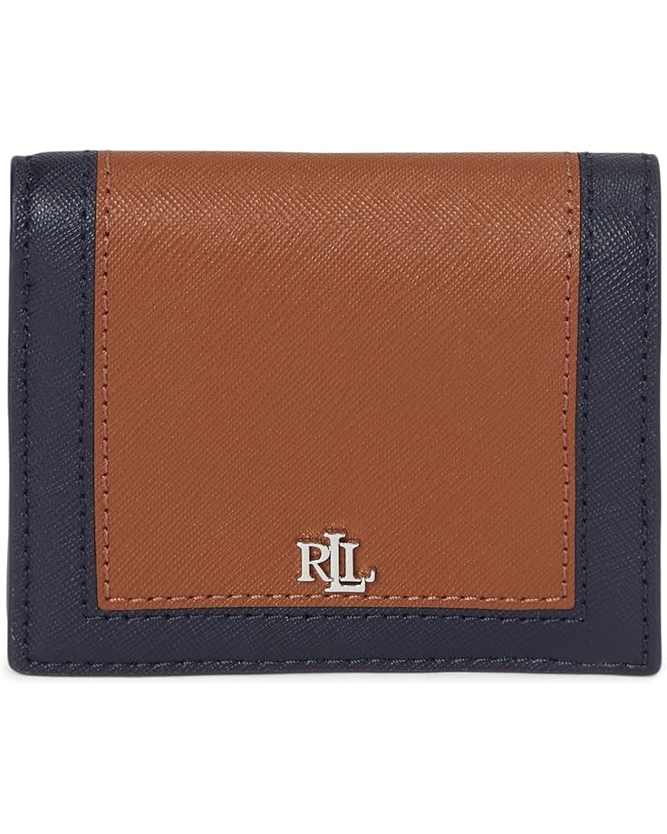 Lauren Ralph Lauren Color-Blocked Leather Compact Wallet - Main View
