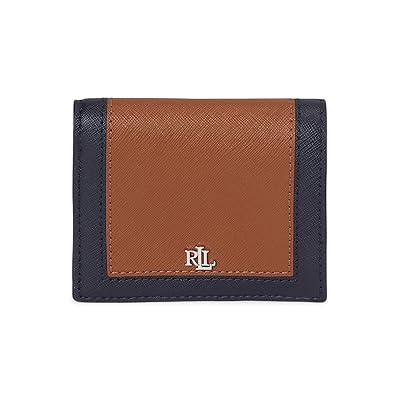 Lauren Ralph Lauren Color Blocked Leather Compact Wallet Wallet Women