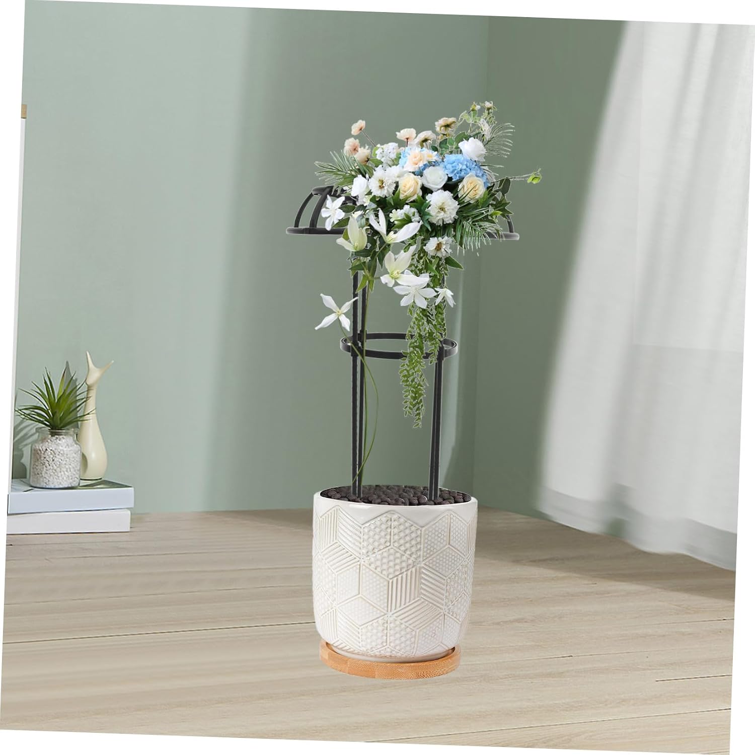 BESPORTBLE Garden Plant Trellis for Climbing Vines Elegant Iron Support Frame for Horticultural Plants for Roses Easy Assembly and Durable Design