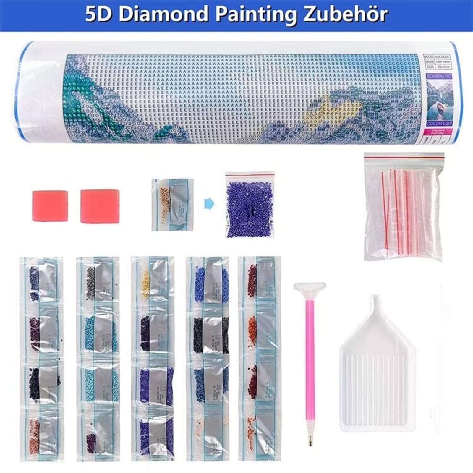 Kit De Pintura De Diamantes 5D Completo, Árbol Sakura 55x110cm, Taladro Redondo, Lienzo HD Con Rodillo Y Bandeja, Decoración Pared Hogar HU-3091