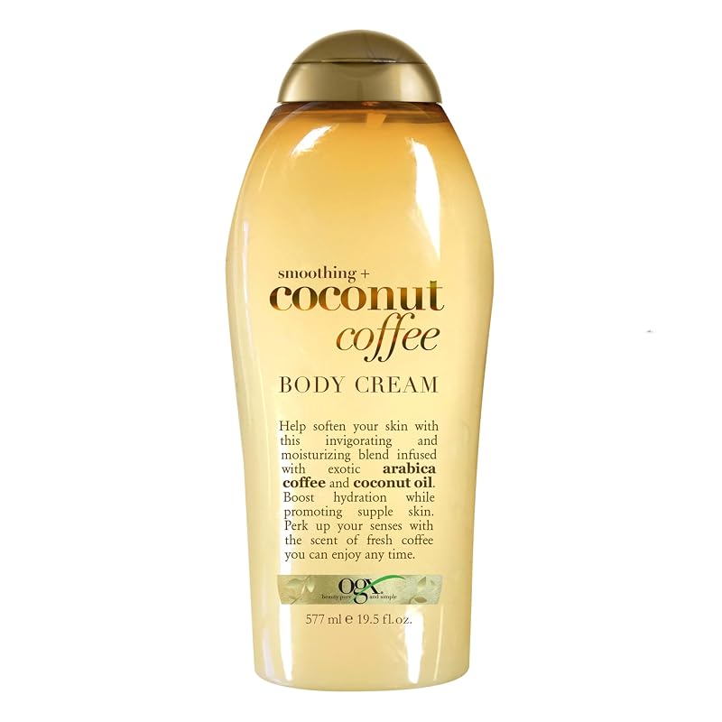 Creme corporal OGX Smoothing + Coconut Coffee, 576 mL