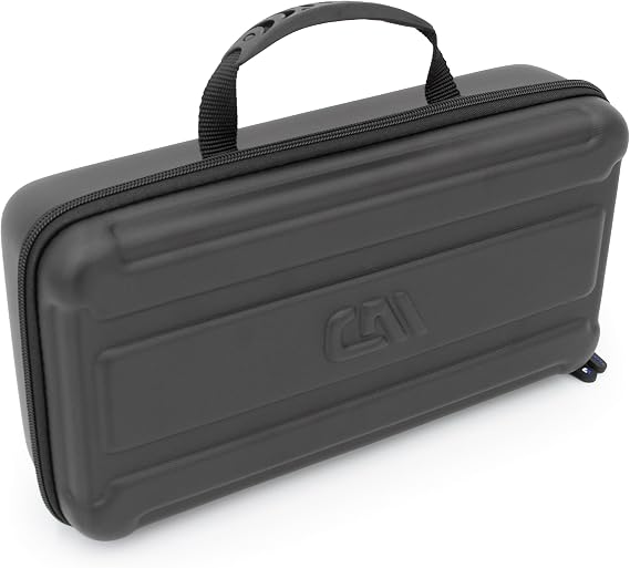CASEMATIX Carry Case Compatible with Audio Technica Turntable AT-SB727 Sound Burger Record Player, Impact Resistant Exterior with Padded Foam Interior Designed to Hold Portable Turntable in Place