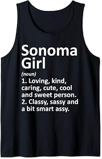 SONOMA GIRL CA CALIFORNIA Funny City Home Roots Gift Tank Top