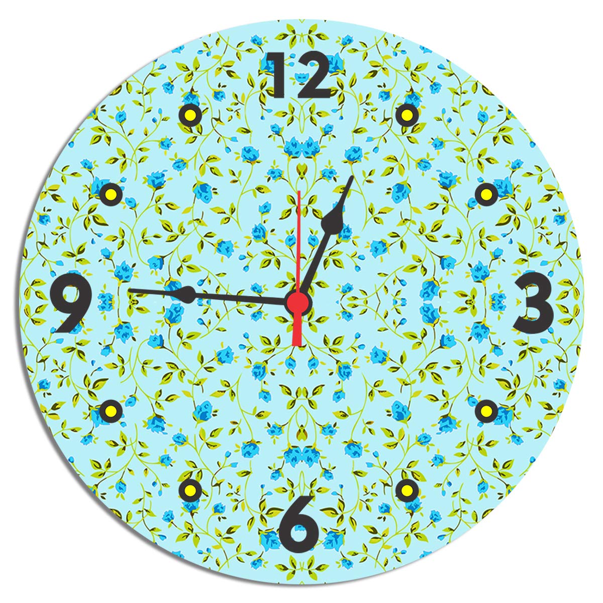 Buy aquapolis Round Wall Clock for Living Room, MDF Wood Quartz Wall