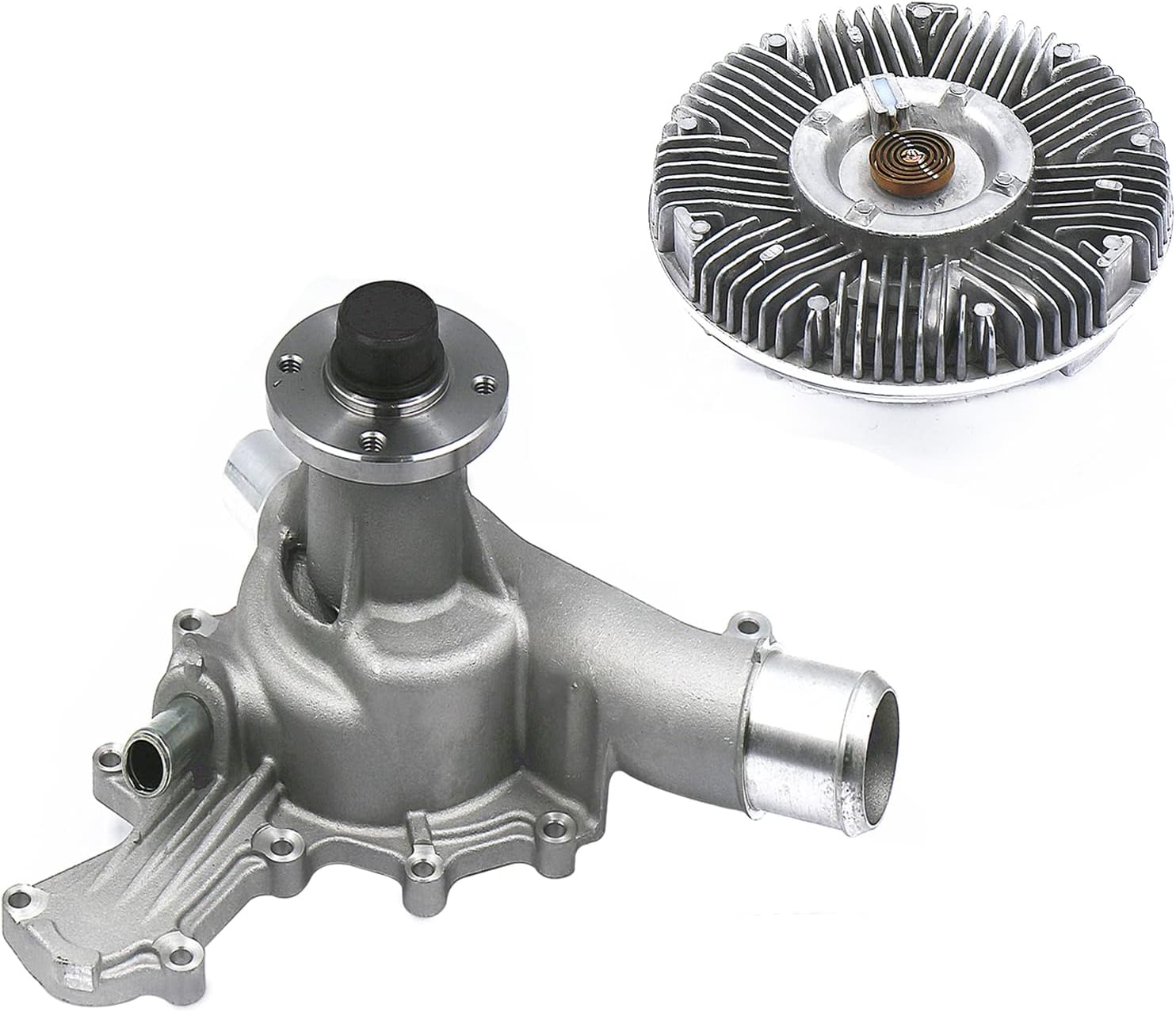 1057 Engine Cooling Water Pump & Fan Clutch Assembly for Ford Cologne V6 4.0L Engine, 1997-2001 Ford Explorer/01-05 Sport Trac 4.0L, 2001-2011 Ranger, 1998-01 Mountaineer/01-09 B4000 4.0L