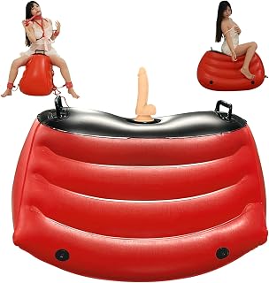 Inflatable Sex Sofa Sex Chair with Suction-Cup Realistic Dildo and Sex Bondage Straps Position Aid for Dual Stimulation, Sex Toy Mount for Adult Couple BDSM or Solo Play