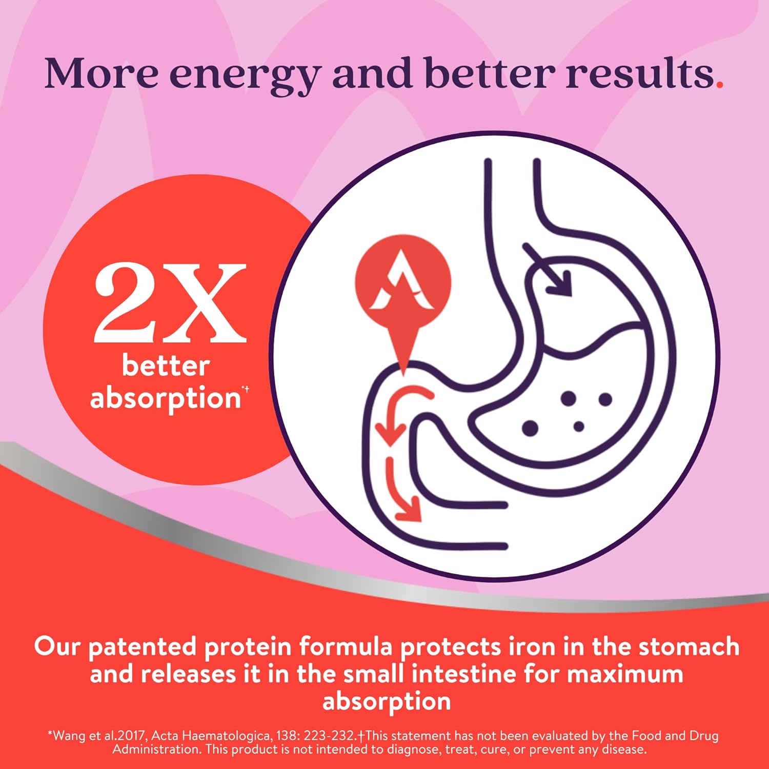 Active Iron Supplement 25mg – Clinically Proven to Increase Iron & Energy Levels – Gentle, Non-Constipating, Highly Absorbed – 30 Capsules - Image 3