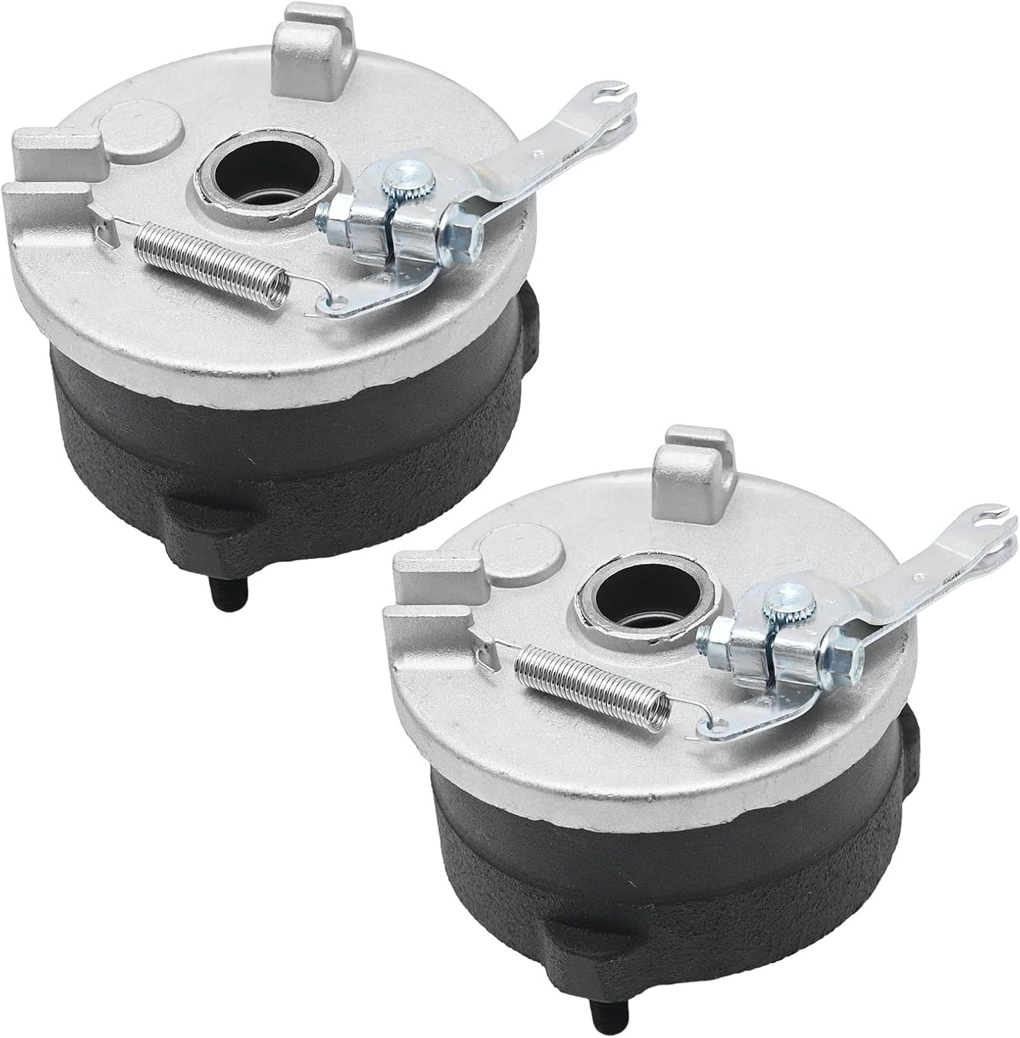 2PCS Front Drum Brake Hub + Shoe (Left & Right) with 3 Stud Drum Brake Housing Compatible with Taotao Sunl ATV Quad Bike 50cc 70cc 90cc 110cc 125cc 150cc