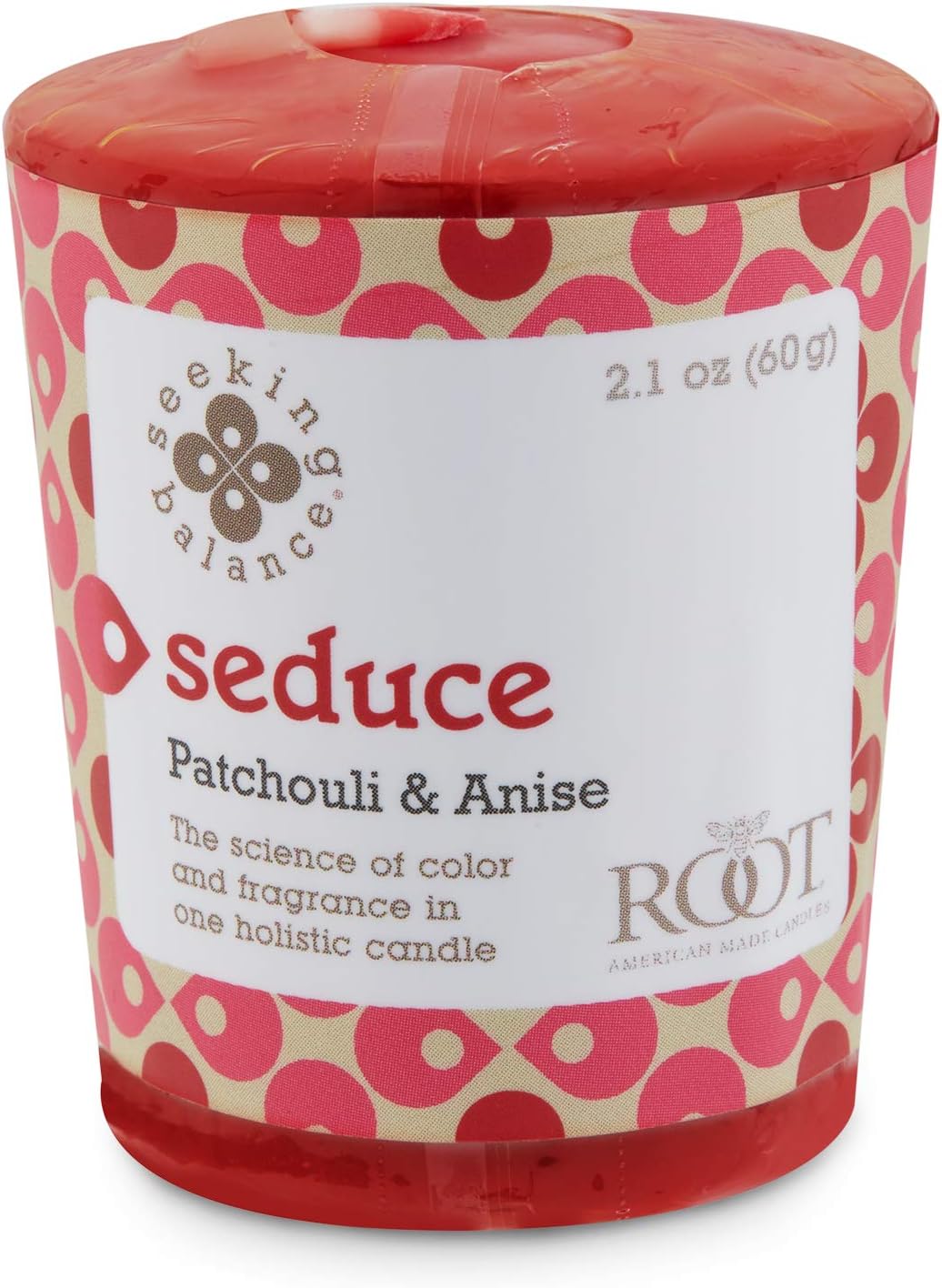 Root Candles Seeking Balance Spa Candle Aromatherapy Candles, Votives, Seduce: Patchouli & Anise, 18-Count