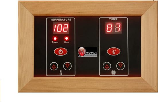 DYNAMIC SAUNAS Maxxus MX-K356-01 Elite 3-Person Corner Near Zero EMF (Under 2 MG) FAR Infrared Sauna, (Canadian Clear Red Cedar) Curb Side Delivery