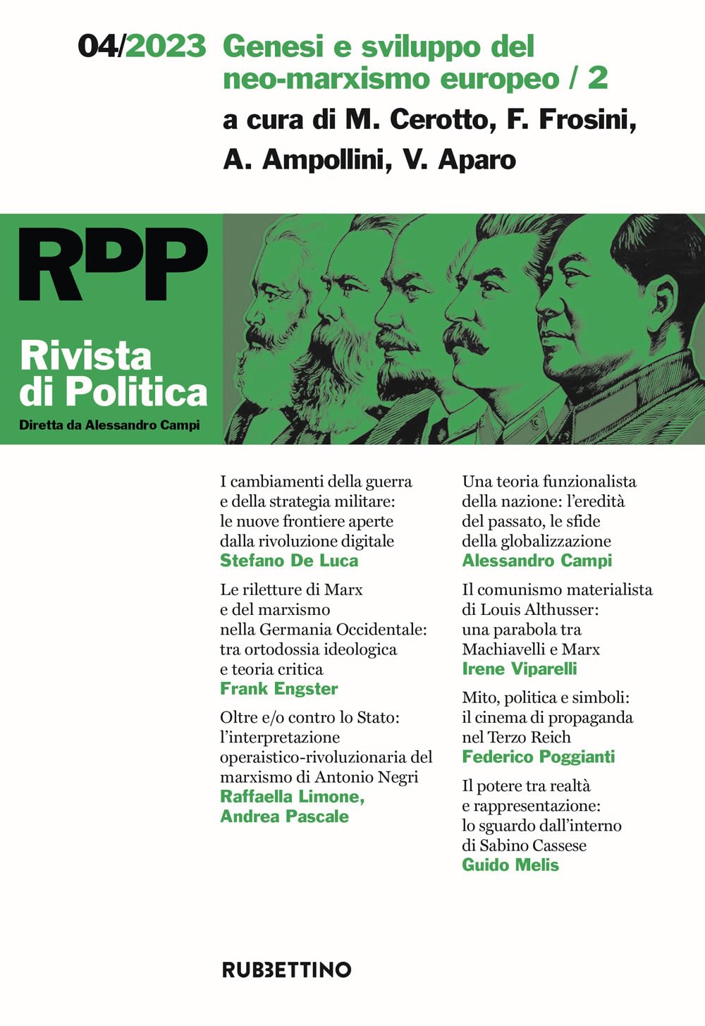 Rivista Di Politica. Genesi E Sviluppo Del Neo-Marxismo Europeo/2 (2023) (Vol. 4) - 4