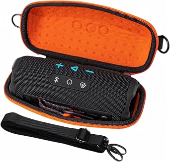 JBL Flip 7 Case,Hard Travel Storage Cover for Flip7 Waterproof Portable Bluetooth Speaker with Shoulder StrapCase Only