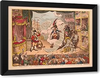 ArtDirect Pacific overtures, – or – a flight from St Cloud’s – ‘over the water to Charley’ – a new dramatic peace now rehearsing (1796) Custom Framed Art Print Giclee Print or Canvas Options with Various Sizes and Customization by James Gillray