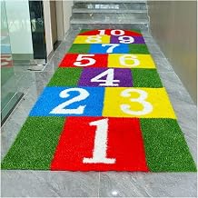 EPANO LXXW Synthetic Artificial Grass Turf, High Density Faux Grass Turf, Garden Playgrounds Digital Play Mat for Patio Balcony100x400cm