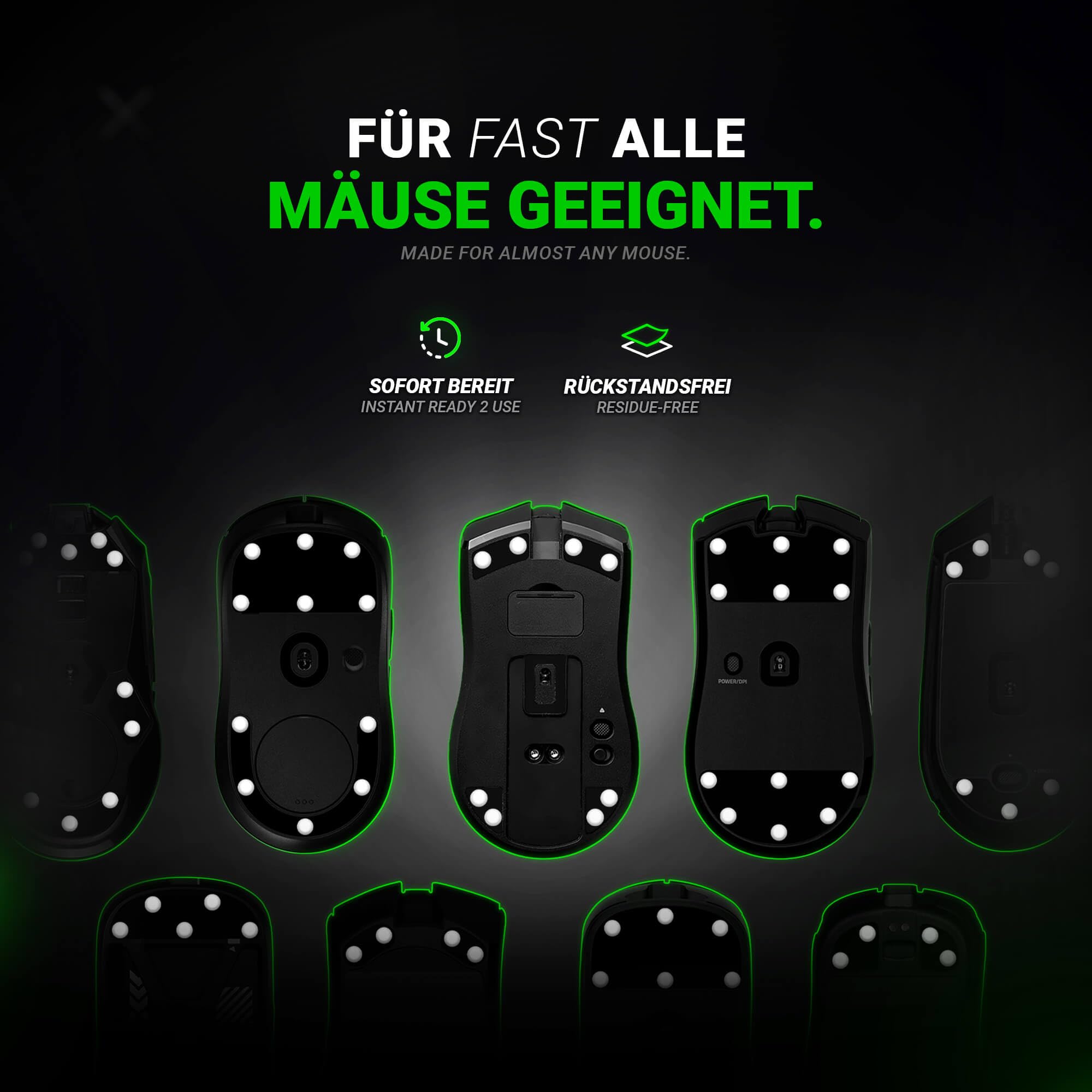 SensoryBoost DPS Glide DOTS 2.0 - 40 Stück PTFE Mausfüße Für Gaming-Mäuse