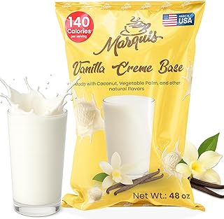 Marquis Vanilla Drink Mix – Smoothie Base and Blended Cream Beverage Powder for Smoothies and Blended Coffee, 48oz / 3lbs