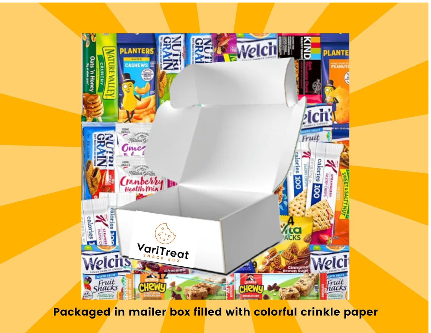 Healthy Snack Variety Box for Adults -Deluxe Assortment with Granola Bars, Nuts, and Snacks for Students, Office, and Gifts (28 Count)