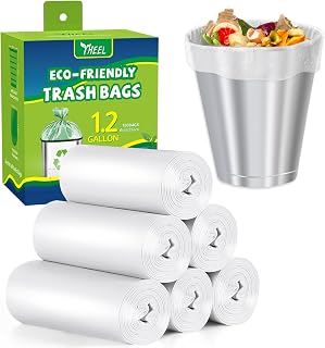 Small Trash Bags 1.2-Gallon: Bathroom Trash Bags Small Garbage Bags Clear Trash Bag for Bathroom Bedroom Office - Mini Trash Liners (Clear, 150 Counts)