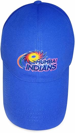 Cricket Wala Mumbai Indians IPL Cap, Blue, Mi Team Merchandise Free Size Adjustable Strap