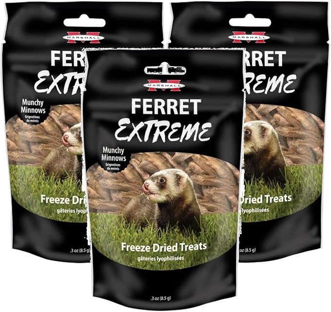 Marshall Pet 3 Pack of Ferret Extreme Munchy Minnows