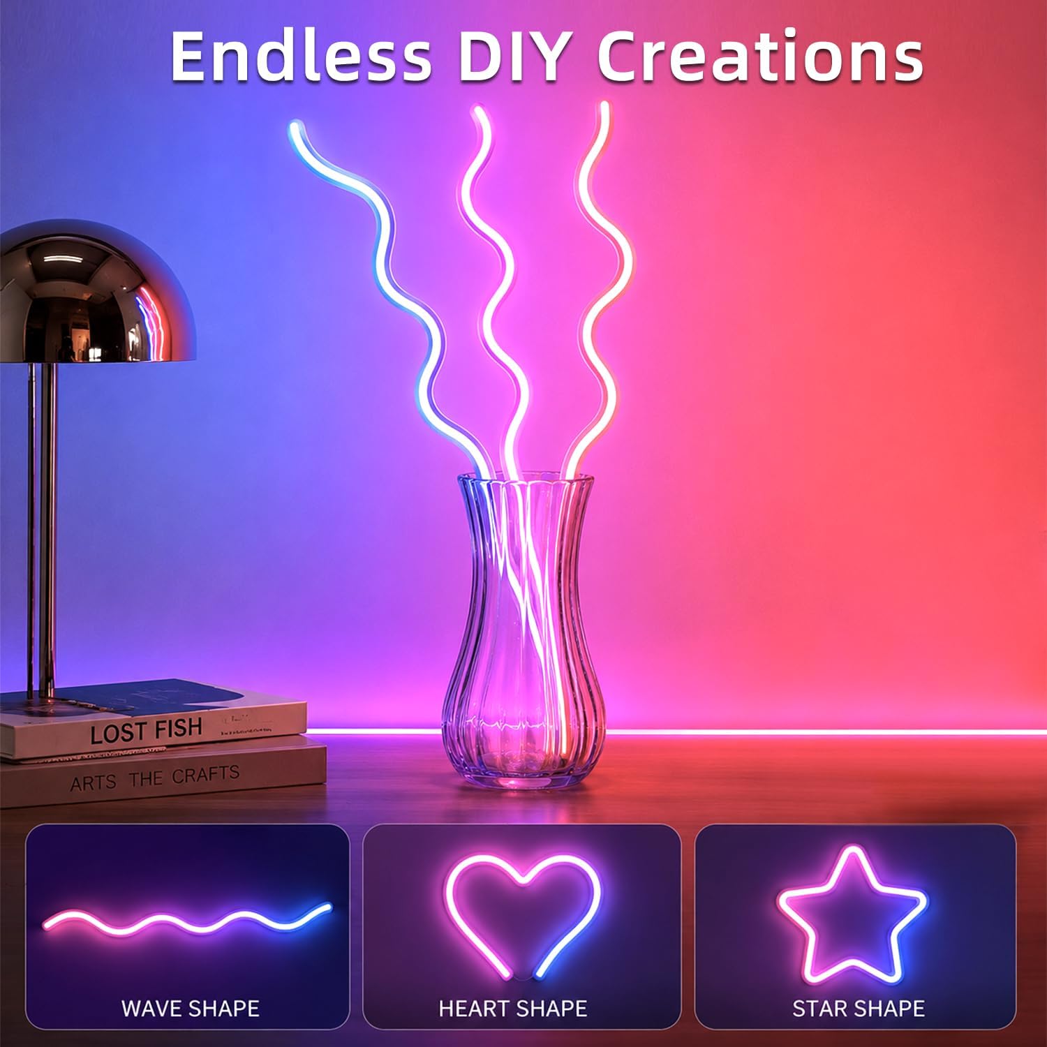 segrass 66ft RGB LED neon Rope Lights LED neon Strip Lights Waterproof Flexible Neon LED Strip Lights,Led Lights for Bedroom image 5