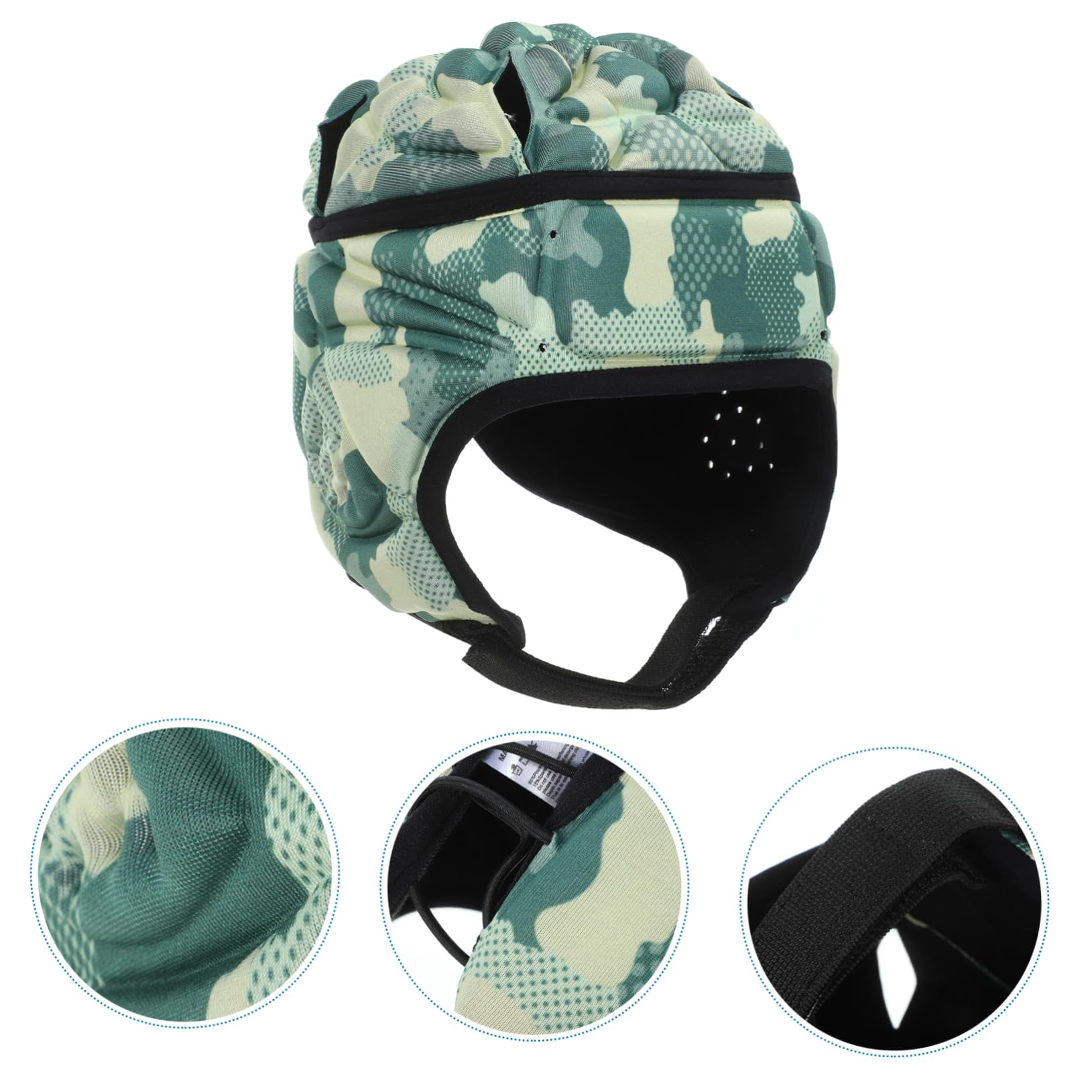 4 Stück Rugby Helm für Erwachsene Leichter Kopfschutz mit Belüftung für Fußball und Outdoor Sportarten Verstellbar für Rugby Skateboarding