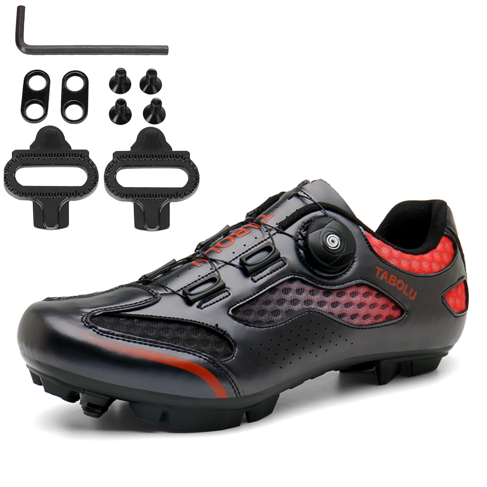 MTB Schuhe Herren Damen Fahrradschuhe Mountainbike Schuhe kompatibel mit SPD 2 Schrauben mit Cleats Unisex Radsportschuhe Draussen