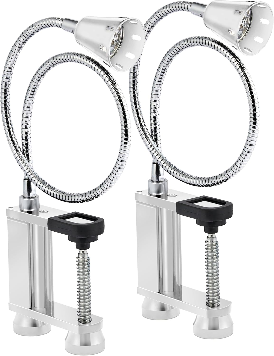BBQ Grill Lights Magnetic Base Super-Bright LED Lights-360 Degree Flexible Gooseneck, Weather Resistant, Task Lighting Barbecue Grilling Gifts for Men Dad Husband (Silver, 2 Pack)