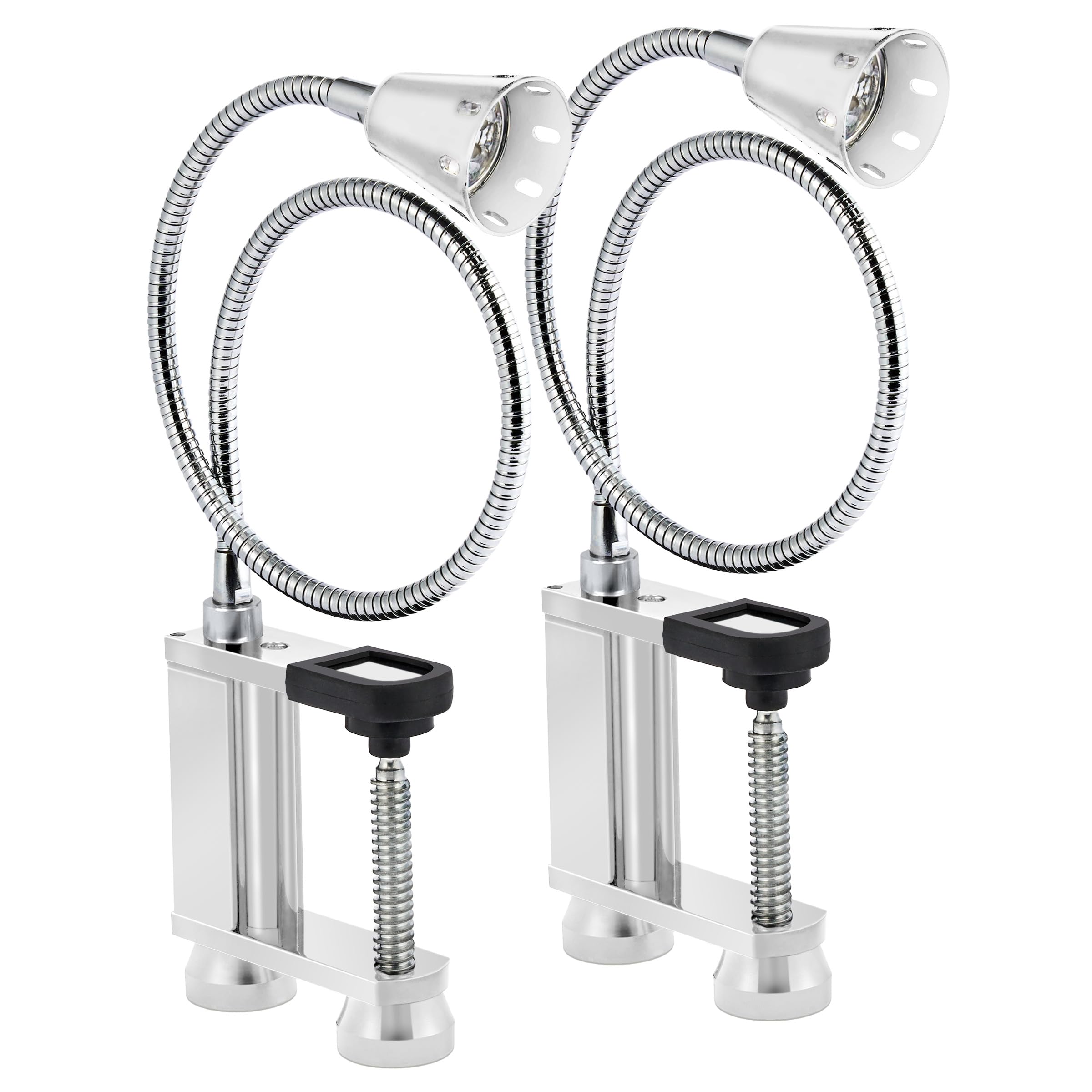BBQ Grill Lights Magnetic Base Super-Bright LED Lights-360 Degree Flexible Gooseneck, Weather Resistant, Task Lighting Barbecue Grilling Gifts for Men Dad Husband (Silver, 2 Pack)