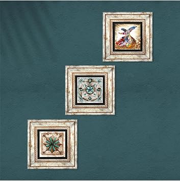 Pinecone Stone Fas Desenli Vintage, Çini Sanatı, Semazen Taş Duvar Tablosu - Çerçeveli Taş Tablo - Dekoratif Duvar Sanatı - Modern Ev ve Ofis Duvar Dekoru T3-269