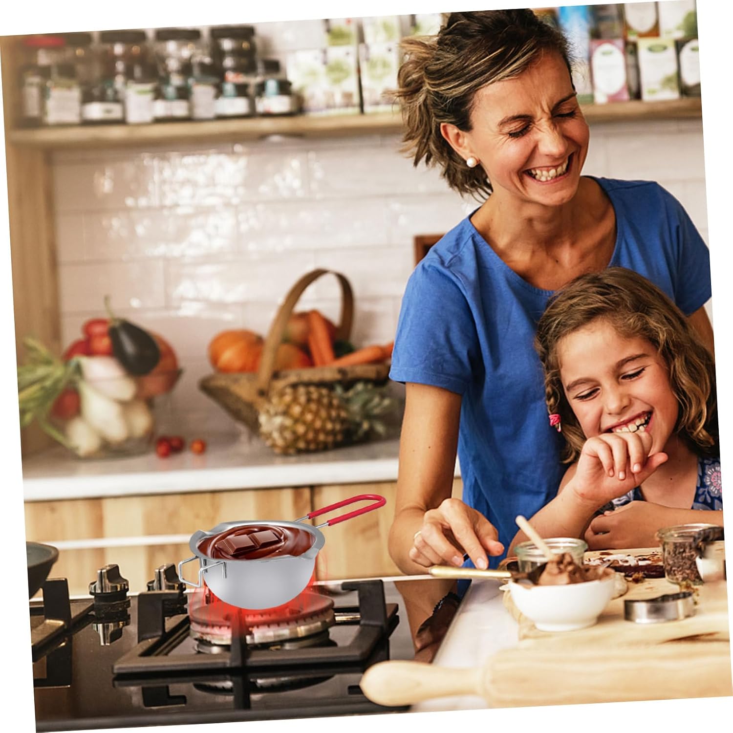 Melting Pot Stainless Steel Butter Warmer with Silicone Handle