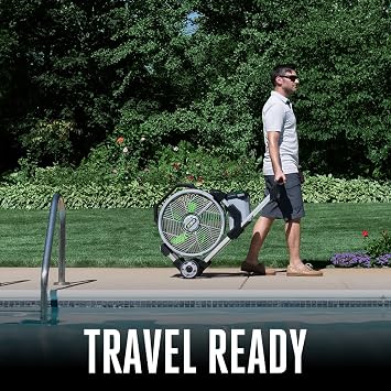 EGO POWER+ Portable Misting Fan, Outdoor Electric 18 5 Speed Fan, Battery and Charger Not Included - FN1800