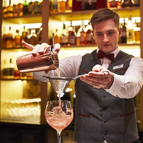 Miniatura 2 de Boston Shaker - Juego de coctelera de camarero, 12 piezas de coctelera con colador, coctelera de martini, lata con mezclador de alcohol mixto de 18