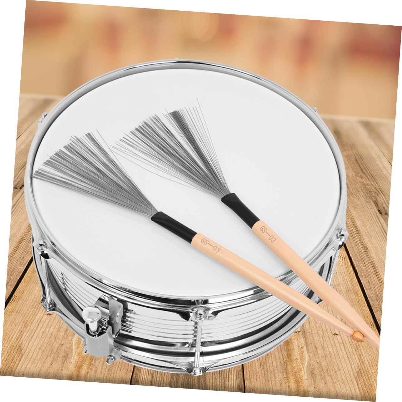 TOYANDONA 3paia Bacchette Per Batteria Di Acero Con Spazzola Acciaio Per Rullante e Strumenti Percussione Per Musicisti e Insegnanti Di Batteria
