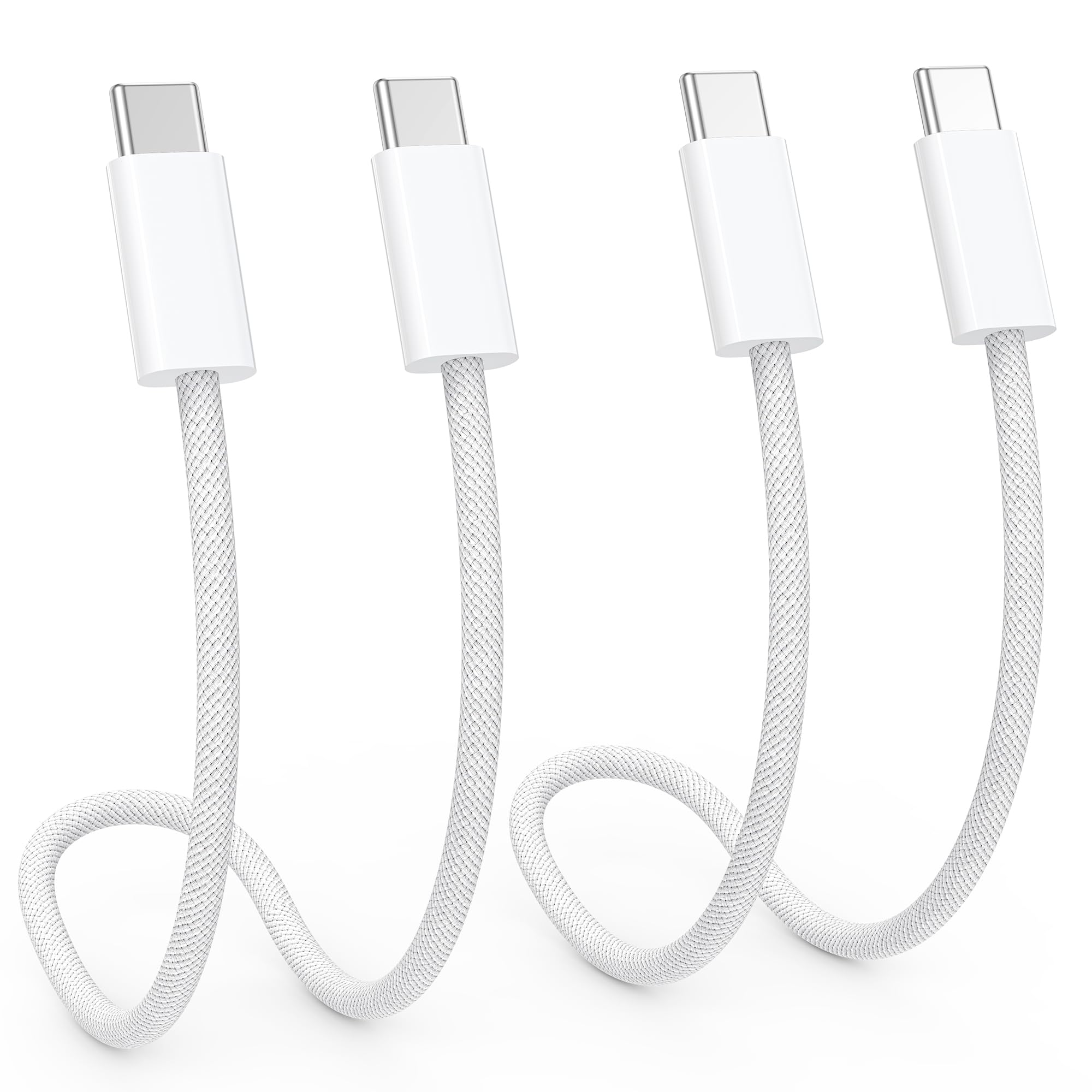 USB C Kabel 0.3M 2Pack 60W Ladekabel USB-C PD 3.0 Schnellladekabel USB C auf USB C Kabel für iPhone 15 16 Pro Max, Samsung Galaxy S24/S23/S22, Pixel 7 iPad Pro MacBook Air Tablets usw