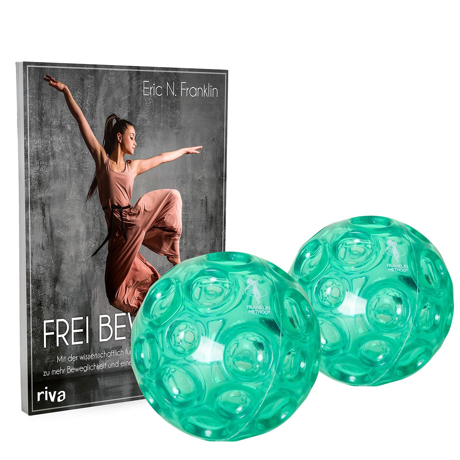 Franklin-Methode 2er Set Bälle mit Buch Frei bewegen Faszien Massage Kombi